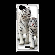 Coque Sony Xpéria J Tigre blanc