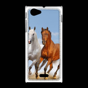 Coque Sony Xpéria J Duo de chevaux