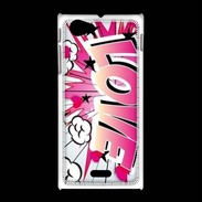 Coque Sony Xpéria J Love graffiti 2