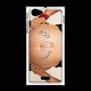 Coque Sony Xpéria J Femme enceinte ventre 