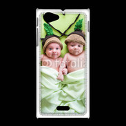 Coque Sony Xpéria J Jumeaux coeur