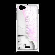 Coque Sony Xpéria J Bébé ailes d'ange rose