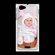 Coque Sony Xpéria J Bébé dans un panier