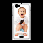 Coque Sony Xpéria J Bébé accro au mobile