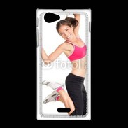 Coque Sony Xpéria J Femme asie sportive