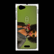 Coque Sony Xpéria J Femme metisse noire 3