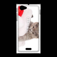 Coque Sony Xpéria J Chaton Noël