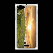 Coque Sony Xpéria J Couché de soleil sur champs de vignes
