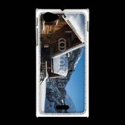Coque Sony Xpéria J Chalet enneigé