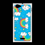 Coque Sony Xpéria J Ciel Rainbow