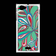 Coque Sony Xpéria J Fond Hippie en vert 