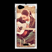 Coque Sony Xpéria J Guitariste peace and love 1