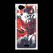 Coque Sony Xpéria J Tête de mort en concert live