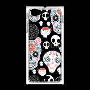 Coque Sony Xpéria J Fond tête de mort 8