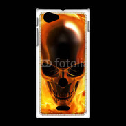 Coque Sony Xpéria J crâne en feu