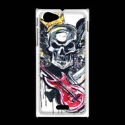 Coque Sony Xpéria J Tête de mort et guitare