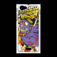 Coque Sony Xpéria J Tête de Mort Samouraï