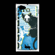 Coque Sony Xpéria J Tête de Mort Chat noir