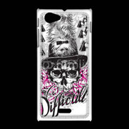 Coque Sony Xpéria J Tête de Mort Difficult