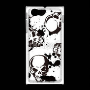Coque Sony Xpéria J Fond Tête de mort 1500