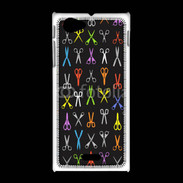 Coque Sony Xpéria J Fond ciseau coiffeur