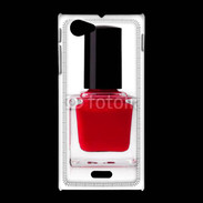 Coque Sony Xpéria J Vernis rouge esthéticienne