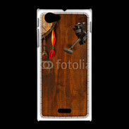 Coque Sony Xpéria J Canne à pêche et hameçons pêcheur