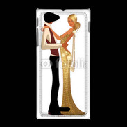 Coque Sony Xpéria J Couple glamour dessin