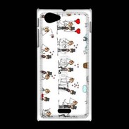 Coque Sony Xpéria J Bande dessinée de mariés