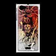 Coque Sony Xpéria J Visage de guerrier en dessin 60