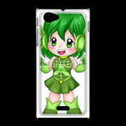Coque Sony Xpéria J Chibi style illustration of a super-heroine 26