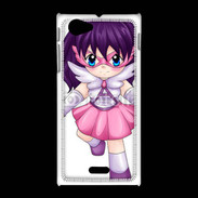 Coque Sony Xpéria J Chibi style illustration of a super-heroine 25