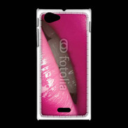 Coque Sony Xpéria J Lèvres roses