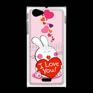 Coque Sony Xpéria J I love you Bunny