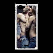 Coque Sony Xpéria J Couple câlin sexy 3