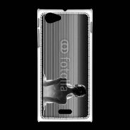 Coque Sony Xpéria J femme glamour noir et blanc