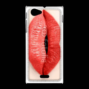 Coque Sony Xpéria J Bouche de femme rouge 50