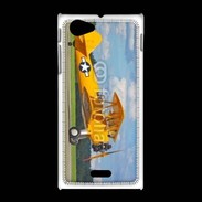 Coque Sony Xpéria J Avio Biplan jaune