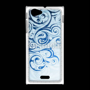 Coque Sony Xpéria J Fond tribal bleu