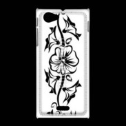 Coque Sony Xpéria J Tatouage de fleurs 5