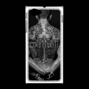 Coque Sony Xpéria J Tatouage d'un ange dans le dos