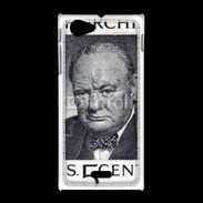 Coque Sony Xpéria J Timbre Churchill USA 