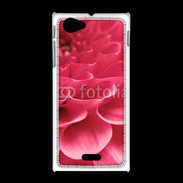 Coque Sony Xpéria J Pétale rose zoomé