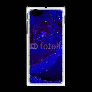 Coque Sony Xpéria J Fleur rose bleue