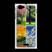 Coque Sony Xpéria J Arbres 4 saisons