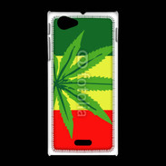 Coque Sony Xpéria J Drapeau reggae cannabis