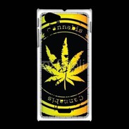 Coque Sony Xpéria J Grunge stamp with marijuana leaf