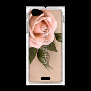 Coque Sony Xpéria J Rose rétro 