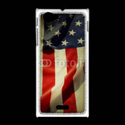 Coque Sony Xpéria J Vintage drapeau USA