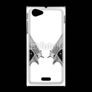 Coque Sony Xpéria J Double flingue